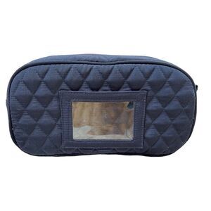 Vera Bradley Travel Medicine Case Navy Blue Cosmetic Bag‎ Quilted Fabric